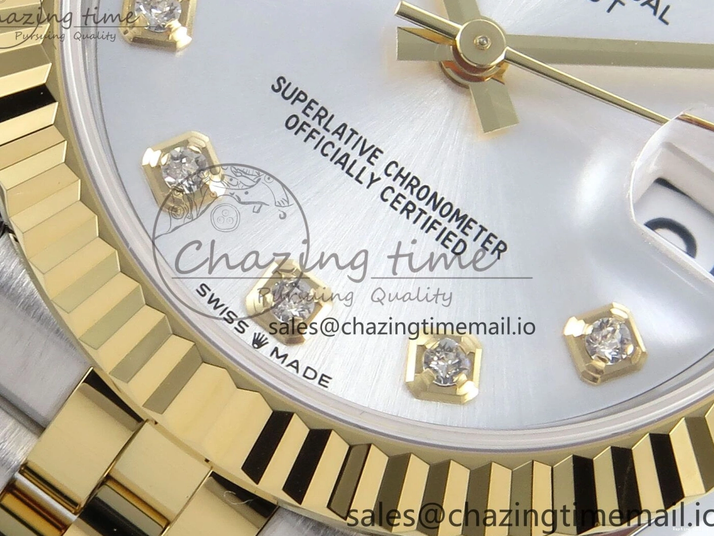 0214 DateJust 31 278273 ARF 1:1 Best Edition 904L Steel Silver Diamonds Dial on SS YG Jubilee Bracelet ETA TechFriendly 571